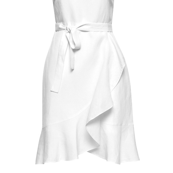 TODAY ONLY !! Banana republic Linen-Blend Ruffle Wrap Dress - Picture 3 of 4